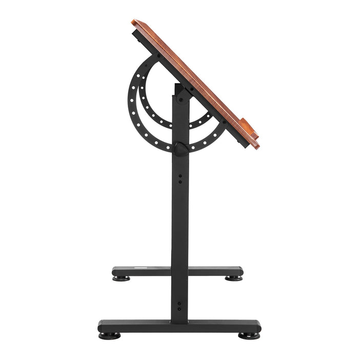 VEVOR Drafting Table Adjustable 0°â€?0° Tilt Wooden Drawing Desk with H-Frame