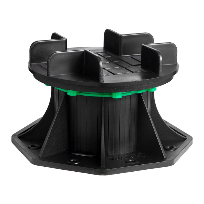 Deck Blocks 8 PCS, 2200 lbs / 997.90 kg Load Capacity Deck Support Plastic Pedestal Paver, Raising 3.54 - 4.65 inch / 90 - 118 mm, Height Adjustable Shed Foundation Base for Wood Concrete Metal