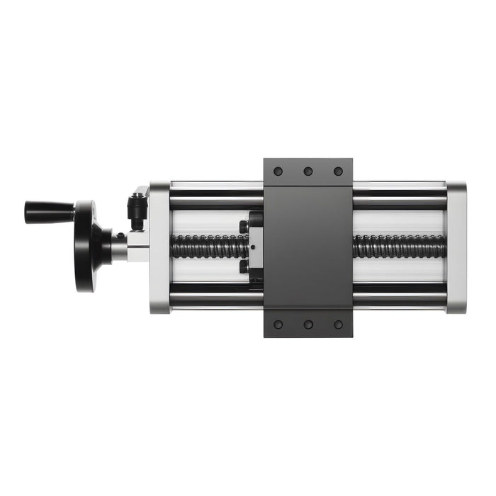 Linear Stage Actuator, 100 mm Effective Stroke, Ball Screw CNC Linear Motion Guide Rail, Double Optical Axis, C7 High-Precision, Bearing Slide Block, Manual Handwheel, for CNC Router X Y Z Axis