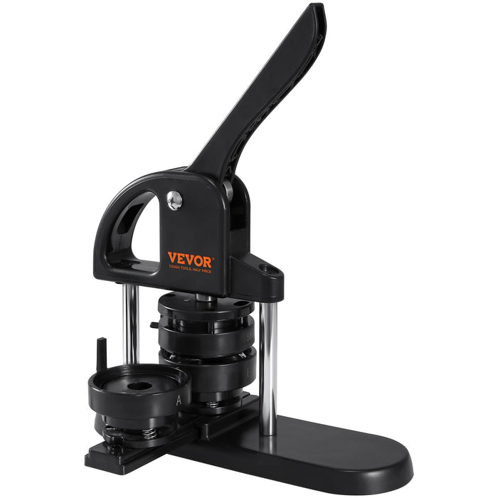 VEVOR Button Maker Machine, 1/1.25/2.28 inch(25/32/58mm) 3-in-1 Pin Maker, Installation-Free Badge Punch Press Kit, Button Making Supplies with 300pcs Button Parts, Circle Cutter, Magic Book