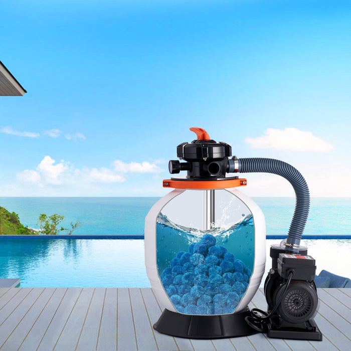 Pool Filter Balls for Sand Filter, 1.42 kg, Filter Balls Replace Pool Filter Sand, Reusable Blue Polyester Fiber Filter Media with Wash Bag, for Swimming Pool Aquarium Tank Above Ground Pool
