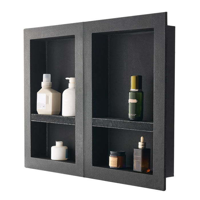 VEVOR Shower Niche 40.6 x 61+40.6 x 61 cm Recessed Wall Organizer Bathroom