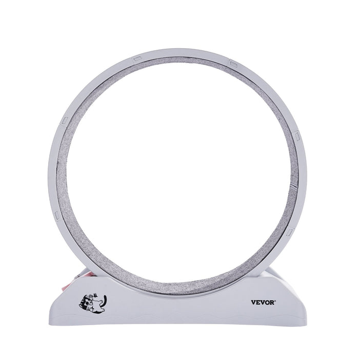 VEVOR Cat Exercise Wheel, 31.5 in, Large Cat Running Wheel with Secure Brake & Carpeted Runway, Quiet Operation Cat Treadmill, Indoor Cats Exerciser Wheel for Pets Weight Loss & Health White