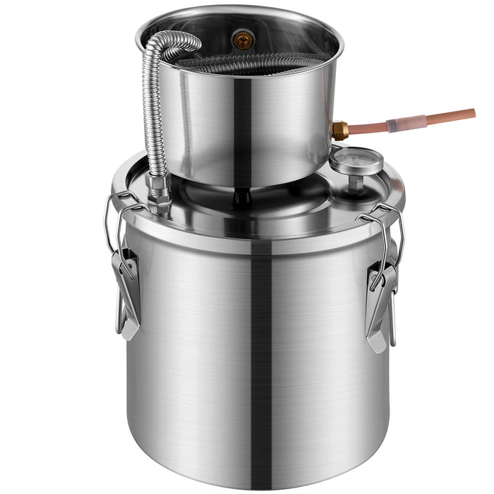 VEVOR Moonshine Still Water Alcohol Distiller 3Gal w/ Water Pump Stainless Steel