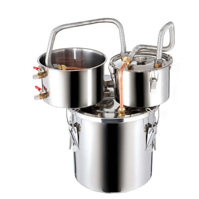 VEVOR Moonshine Still Water Alcohol Distiller 3Gal w/Thumper Keg & 8W Water Pump