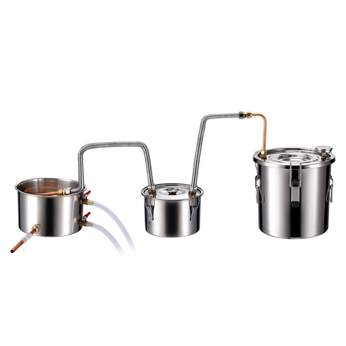 VEVOR Moonshine Still Water Alcohol Distiller 3Gal w/Thumper Keg & 8W Water Pump
