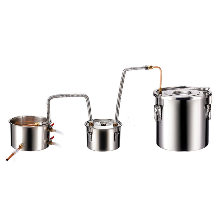 VEVOR Moonshine Still Water Alcohol Distiller 5Gal w/Thumper Keg & 8W Water Pump