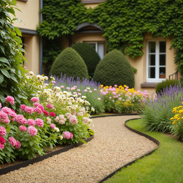VEVOR Landscape Edging, 3000 x 4 cm Plastic Garden Border Edging with 120 Spikes, No Dig, Flexible Lawn Edgings Roll, UV-Resistant Mini Fence Borders Pathway Edgings for Flower Beds Yard Paver