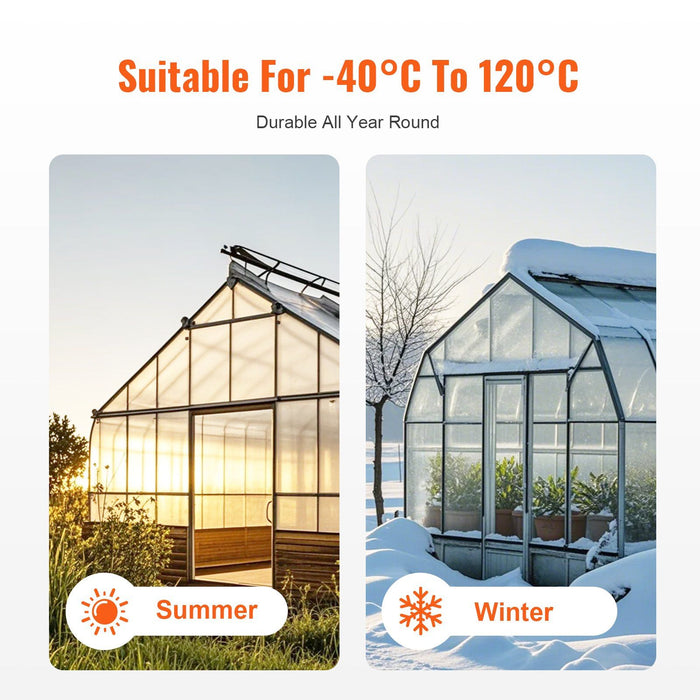 6 Pack Polycarbonate Greenhouse Panels, 3.96' x 1.98' x 0.157" Roof Panels Sheets, Waterproof UV Protected Corrugated Plastic Roofing, Impact Resistant Clear Roofing Sheets for Greenhouse/Garden