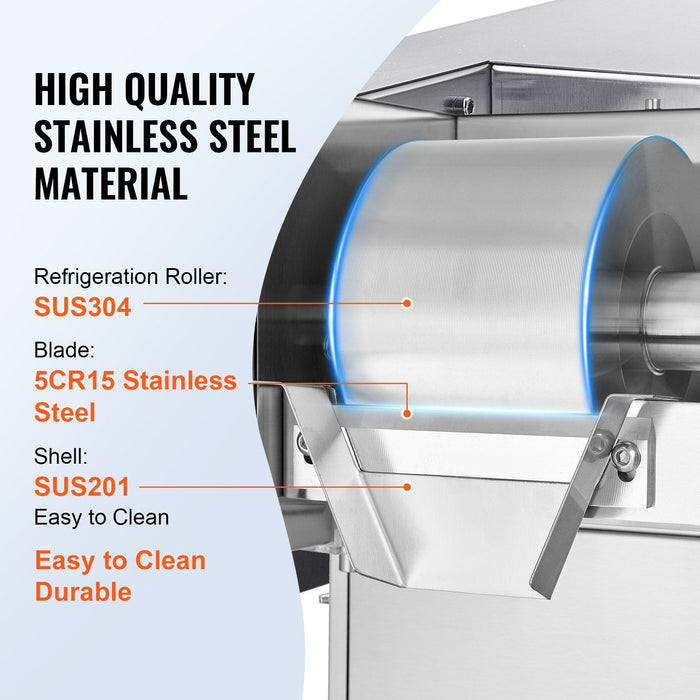 Commercial Snowflake Ice Machine, 385LBS/24H Snowflake Ice Maker, Stainless Steel Ice Shaver Machine, Electric Snow Cone Maker, Liquid Cooling System for Rapid Heat Dissipation, Ice Cream