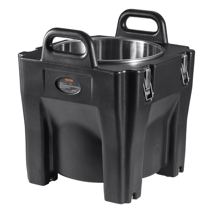 Insulated Food Carrier, 30L Capacity, Stackable Catering Hot Box with Stainless Steel Barrel, Top Load LLDPE Food Warmer with Integral Handles Buckles Stationary Base, for Restaurant Canteen, B