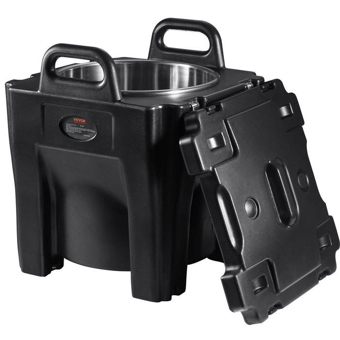 Insulated Food Carrier, 30L Capacity, Stackable Catering Hot Box with Stainless Steel Barrel, Top Load LLDPE Food Warmer with Integral Handles Buckles Stationary Base, for Restaurant Canteen, B