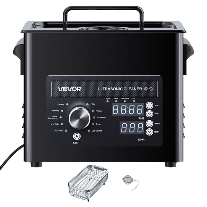 3L Ultrasonic Cleaner, Professional Ultrasonic Cleaner Machine with Knob Control, Stainless Steel Cleaning Machine with Basket and Cleaning Ball, for Watches, Razors, Jewelry, Coins and More
