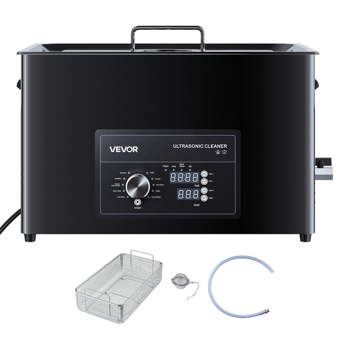 30L Ultrasonic Cleaner, Professional Ultrasonic Cleaner Machine with Knob Control, Stainless Steel Cleaning Machine with Basket and Cleaning Ball, for Watches, Razors, Jewelry, Coins and More