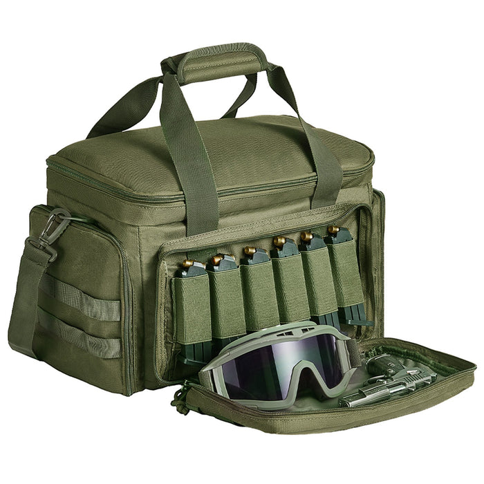 VEVOR Soft Pistol Case for 4 Pistols Handgun Bag Outdoor Hunting Shooting Green