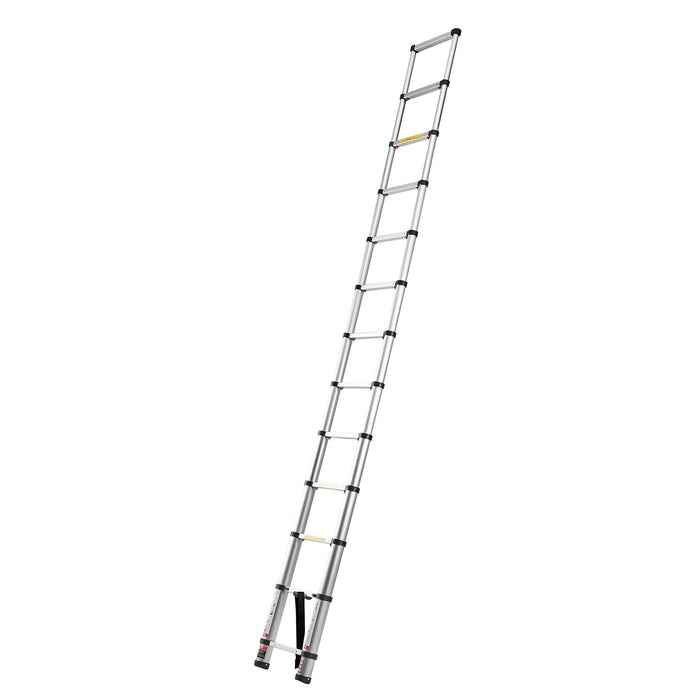 VEVOR 3.8m Telescoping Ladder, Aluminum Lightweight Multi-Purpose Collapsible Extension, One-Touch Retraction Ladder, Heavy Duty 150kg Max Capacity with Non-Slip Feet, for Home, Outdoor Work, Loft