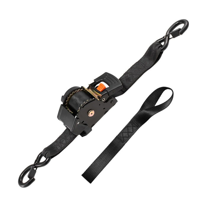 VEVOR Retractable Ratchet Straps, 50.8 mm x 3 m, Tie Down Straps with S Hooks, 1375 kg Break Strength, 2 Soft Loops, Tie Down Ratcheting for Moving, Trailers, Motorcycles, Kayaks, Car Roof, 2 Pack