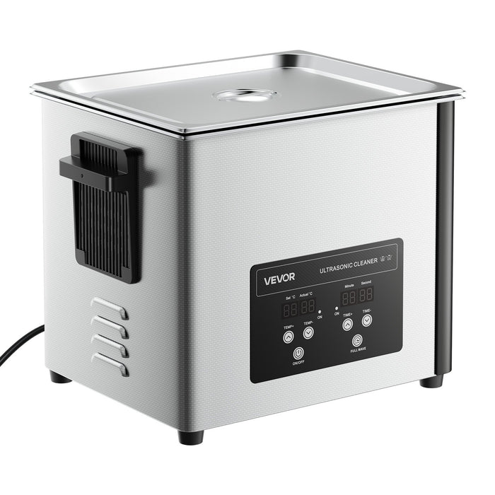 VEVOR 10L Ultrasonic Cleaner, Professional Ultrasonic Cleaner Machine with Cleaning Basket & Digital Display, 180W Stainless Steel 40kHz Cleaning Machine for Watches, Razors, Jewelry, Coins, and More