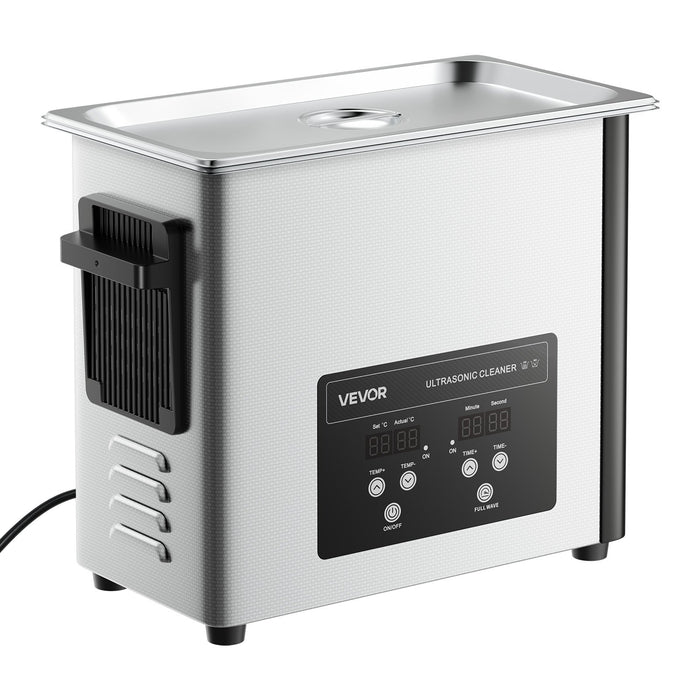 VEVOR 6L Ultrasonic Cleaner, Professional Ultrasonic Cleaner Machine with Cleaning Basket & Digital Display, 120W Stainless Steel 40kHz Cleaning Machine for Watches, Razors, Jewelry, Coins and More