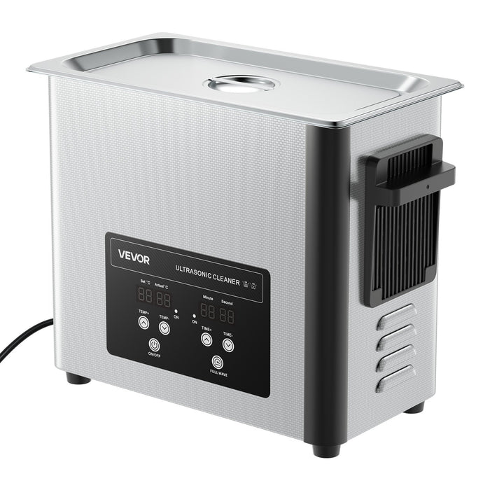 VEVOR 6L Ultrasonic Cleaner, Professional Ultrasonic Cleaner Machine with Cleaning Basket & Digital Display, 120W Stainless Steel 40kHz Cleaning Machine for Watches, Razors, Jewelry, Coins and More