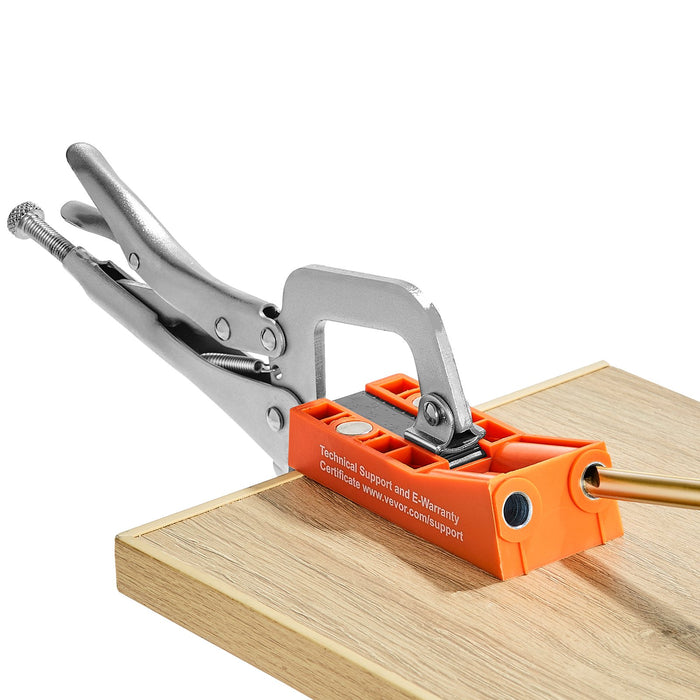 VEVOR Pocket Hole Jig, 56 Pcs Mini Jig Pocket Hole System with C-clamp, Step Drill, Wrench, Drill Stop Ring, Square Drive Bit, and Screws, for DIY Carpentry Projects