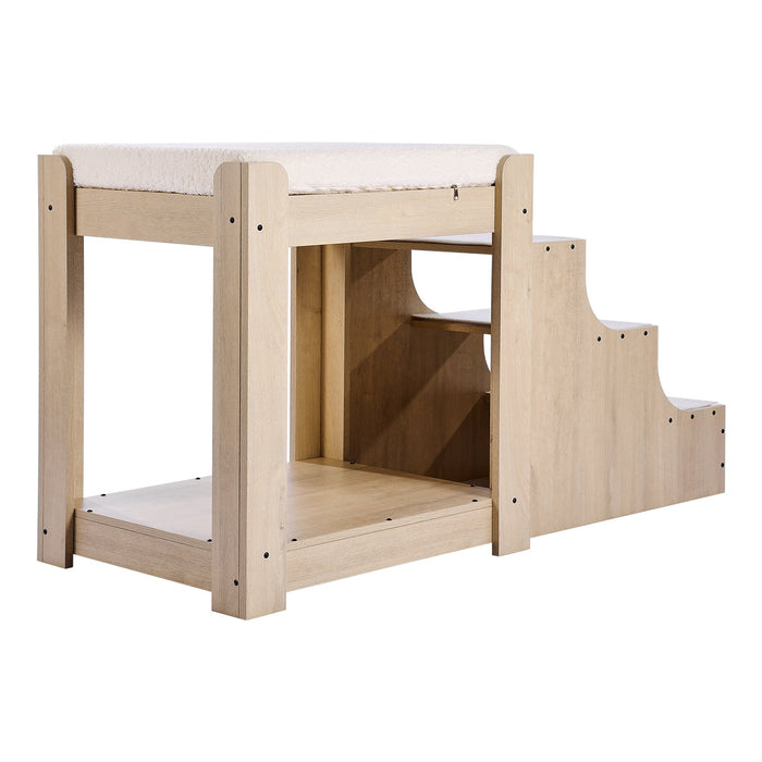 VEVOR Pet Bunk Bed with Stairs Dog/Cat Window Perch for Bedside Indoor Use