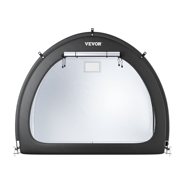 Bike Storage Tent, 4 to 5 Bikes, Outdoor Spacious Bike Storage Tent with Ventilated Window, Waterproof Fan-Shaped Bike Tent with High Strength Fiberglass & Double Door, Fit for Bicycle