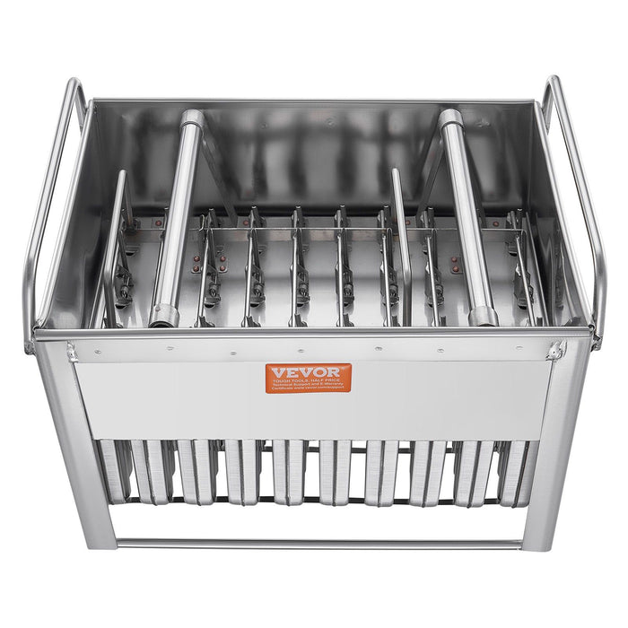 Commercial Popsicle Moulds, 40PCS Round-Head Ice Pop Moulds with Double Slot, Stainless Steel Ice Lolly Popsicle Moulds, Ice Cream Maker Mould Holder with 50PCS Popsicle Sticks & Bags