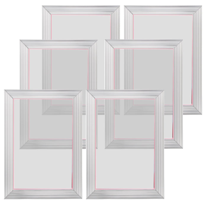 VEVOR Screen Printing Kit, 6 Pieces Aluminum Silk Screen Printing Frames, 25.4 x 35.6 cm Silk Screen Printing Frame with 156 Count Mesh, High Tension Nylon Mesh and Sealing Tape for T-shirts DIY