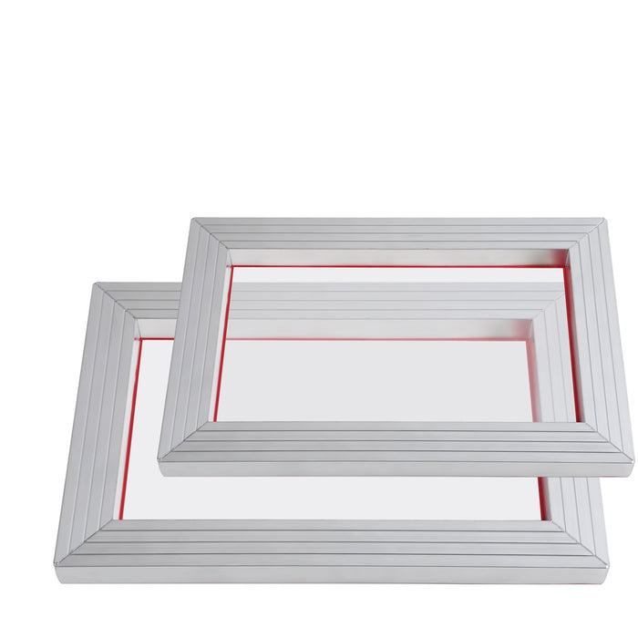 VEVOR Screen Printing Kit, 2 Pieces Aluminum Silk Screen Printing Frames20.3 x 25.4/25.4 x 35.6cm 110 Count Mesh, 2 Tapes and Screen Printing Squeegees and Transparency Films for T-shirts DIY