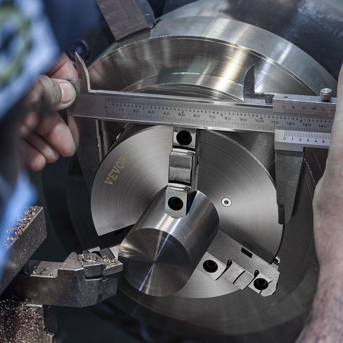 VEVOR 3-Jaw Lathe Chuck, 200 mm, Self-Centering Lathe Chuck, 4-200 mm Clamping Range with T-key Fixing Screws Hexagon Wrench, for Lathe 3D Printer Machining Center Milling Drilling Machine