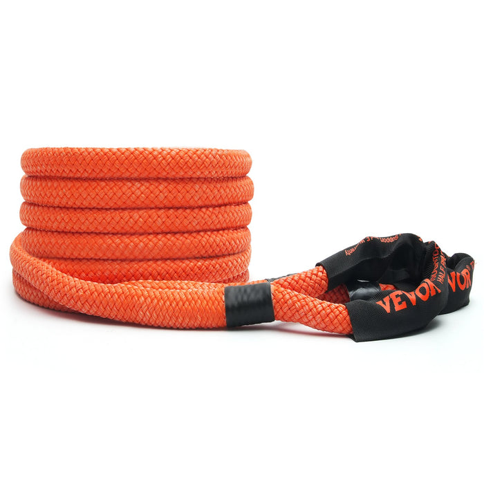 VEVOR 25.4 mm x 6.1 m Kinetic Recovery Tow Rope 17237 kg, Heavy-Duty Off Road Snatch Strap, Extreme Duty 30% Elasticity Energy Snatch Strap for Jeep Car Truck ATV UTV SUV Tractor