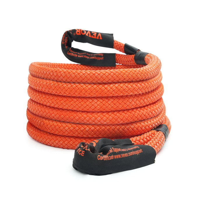 VEVOR 25.4 mm x 6.1 m Kinetic Recovery Tow Rope 17237 kg, Heavy-Duty Off Road Snatch Strap, Extreme Duty 30% Elasticity Energy Snatch Strap for Jeep Car Truck ATV UTV SUV Tractor