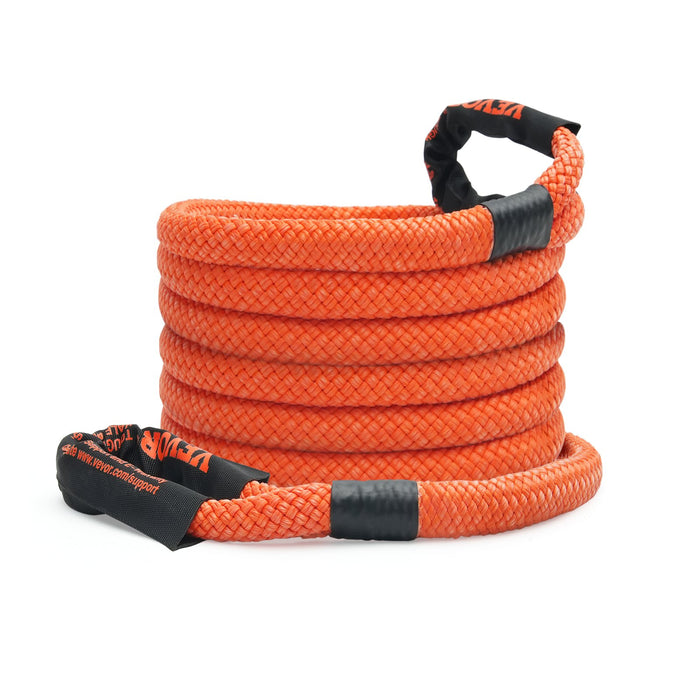 VEVOR 25.4 mm x 6.1 m Kinetic Recovery Tow Rope 17237 kg, Heavy-Duty Off Road Snatch Strap, Extreme Duty 30% Elasticity Energy Snatch Strap for Jeep Car Truck ATV UTV SUV Tractor