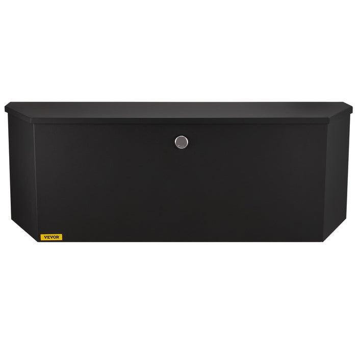 VEVOR Trailer Tongue Box, Carbon Steel Tongue Box Tool Chest, Heavy Duty Trailer Box Storage with Lock and Keys, Utility Trailer Tongue Tool Box for Pickup Truck Bed, RV Trailer, 91.44cmx30.48 cmx30.4