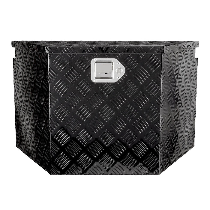 Trailer Tongue Box, Aluminum Alloy Diamond Plate Tongue Box Tool Chest, Heavy Duty Trailer Box Storage with Lock and Keys, Utility Trailer Tongue Box for Pickup Truck, RV, 99.06cmx41.91 cmx30.48