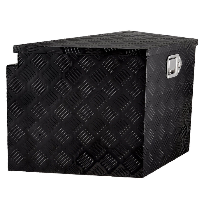 Trailer Tongue Box, Aluminum Alloy Diamond Plate Tongue Box Tool Chest, Heavy Duty Trailer Box Storage with Lock and Keys, Utility Trailer Tongue Box for Pickup Truck, RV, 99.06cmx41.91 cmx30.48