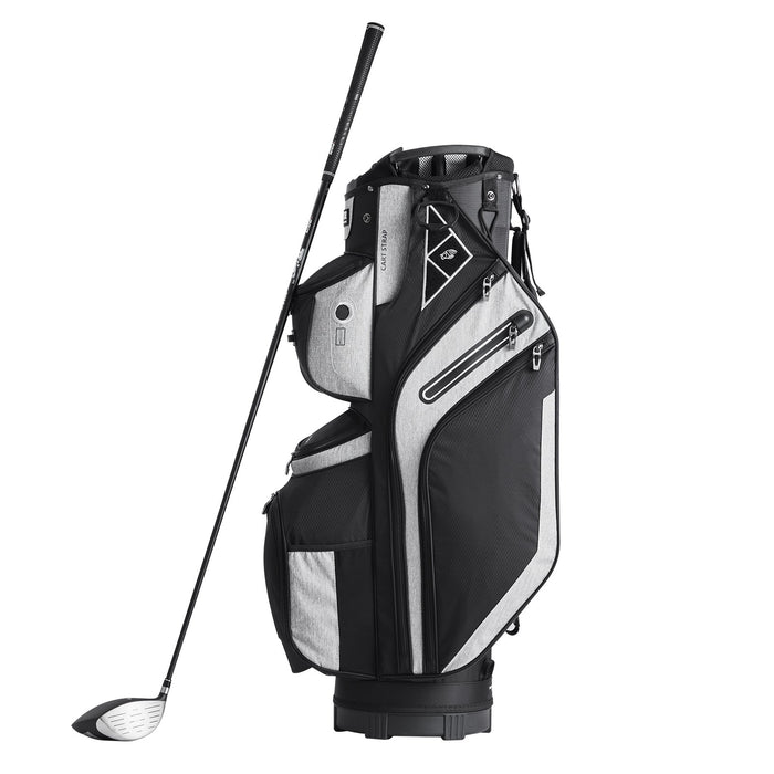 VEVOR Golf Cart Bag with 14 Way Organizer Divider Top, 13 Pockets Premium Cart Bag, Durable 600D Polyester Fabric Golf Bags with Handles & Dust Cover & Detachable Straps for Men & Women, Black Color-Block