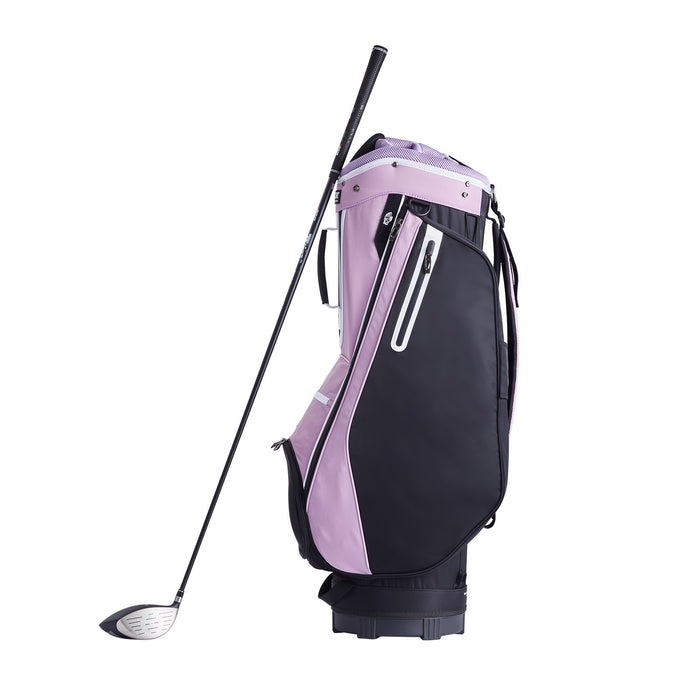 VEVOR Golf Cart Bag with 14 Way Organizer Divider Top, 36â€?Multiple Pockets Premium Cart Bag, Durable Golf Bags with Handles & Dust Cover & Detachable Strap for Men & Women, Black Purple