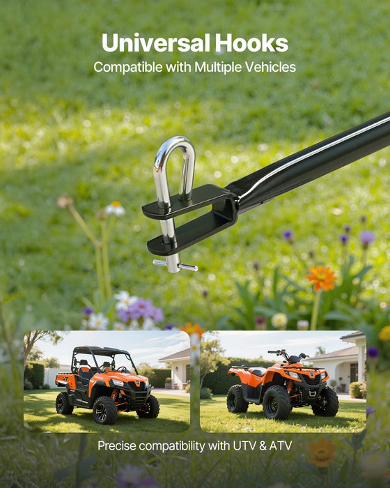 Tow Behind Broadcast Spreader, 130LBS Capacity, Tow/Push Garden Spreader with 13 in Tires, 30 Adjustable Setting & 9.8 ft Spreading Width, Lawn Spreaders for Seed, Fertilizer, Salt, Ice Melt