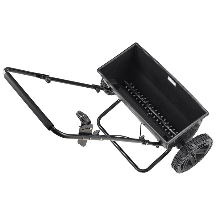 Walk-Behind Push Spreader, 22.6 kg Capacity, Drop Spreader with Hopper Grate, 18 in Spreading Width & 30 Settings, 10 in All Terrain Tires, Garden & Lawn Spreaders for Seed, Fertilizer