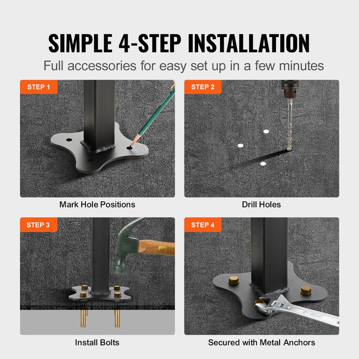 Outdoor Handrail 165LBS Load Handrail Outdoor Stairs Aluminum Stair Handrail 152 x 89.5 cm Outdoor Stair Railing Transitional Range from 0 to 30° Staircase Handrail Fits 4-5 Steps with Screw Kit