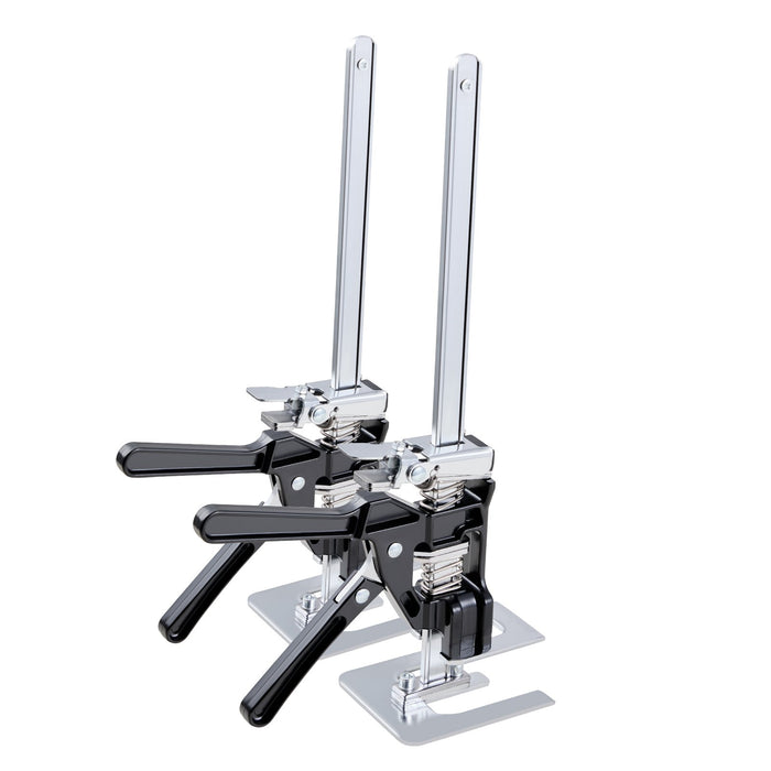 VEVOR Labor Saving Arm Jack, 2 PCS 200 kg Bearing Capacity, Lifting up to 235 mm, Metal Hand Lifting Jack Tool with Magnetic Level, 2 Adjustment Modes, for Door, Window, Furniture, Woodworking, Black