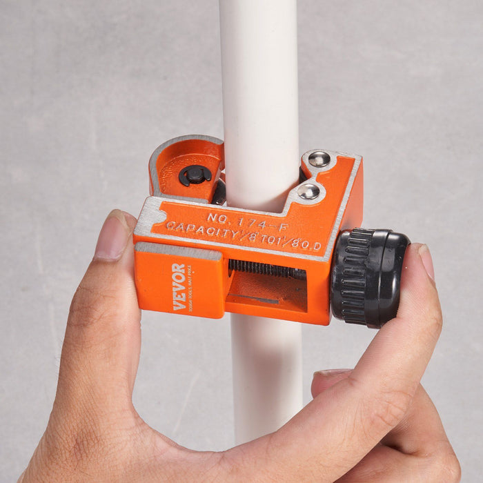 Mini Tubing Cutter, 1/8" - 1-1/8" O.D. Mini Copper Pipe Cutter, Heavy Duty Compact Tube Cutter Tool with High-Speed SKD Blade for Copper, Aluminum, Galvanized, Plastic Pipes