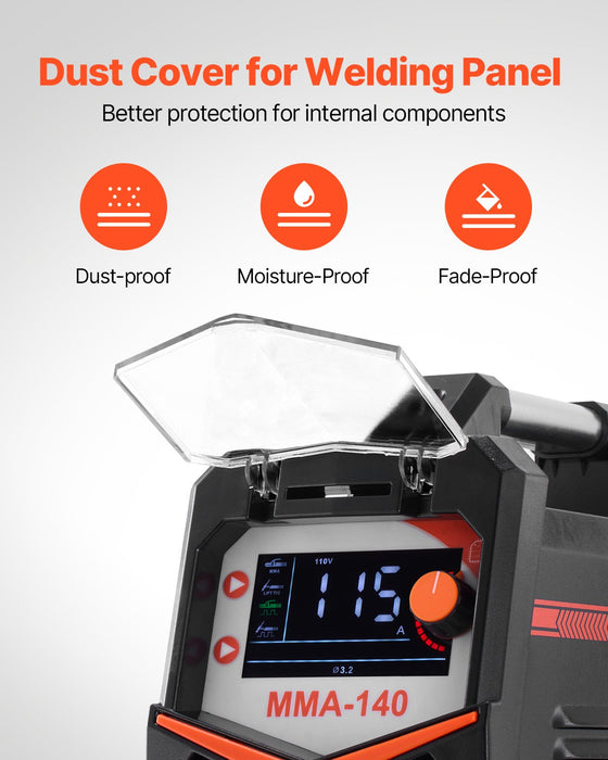 VEVOR TIG Welder 4-In-1 Welding Machine Pulse MMA Lift STICK IGBT Inverter LED