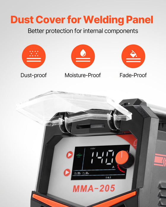 VEVOR TIG Welder 2-In-1 Welding Machine Lift MMA Stick Arc IGBT Hot Start LED