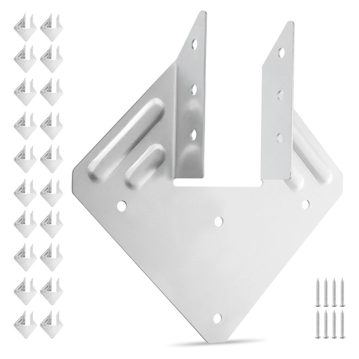 Hurricane Ties for Rafter, Inner Size 5.31x1.57x2.48 in / 135x40x63 mm, Heavy Duty Hurricane Straps, Heavy Duty Rafter Ties Brackets Joist Hangers for Roof Beam Wooden Construction, 25 Pcs