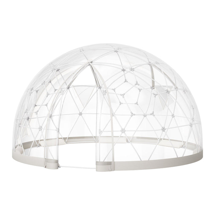 Garden Dome Tent, 2.9 x 1.75 m Outdoor Clear Bubble Tent for 2-4 Person, Weatherproof Geodesic Dome Greenhouse with Window, PVC Igloo Tents for Backyard Patios Camping Party Wedding