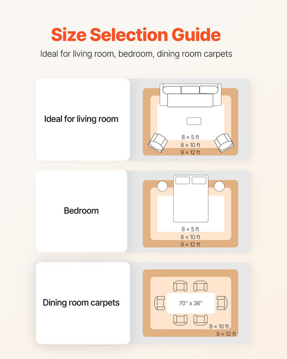 Rug Pad 3.05 x 4.27 m, Non-slip Carpet Area Pad, Rug Mat Padding with Dual Surface Felt Cushion & Rubber Gripper, Hardwood Floor Protection for All Floors, Finishes, Keeps Carpets in Place