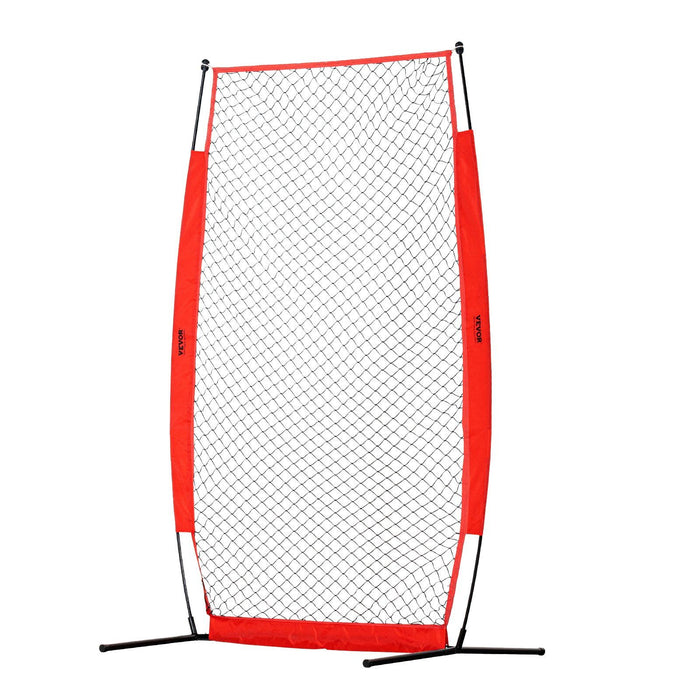 I Screen Baseball for Batting Cage, 7x4 ft Baseball & Softball Safety Screen, Body Protector Portable Batting Screen with Carry Bag & Ground Stakes, Baseball Pitching Net for Pitchers Protection